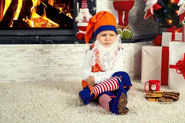 Why was Santa's little helper embarrassed?