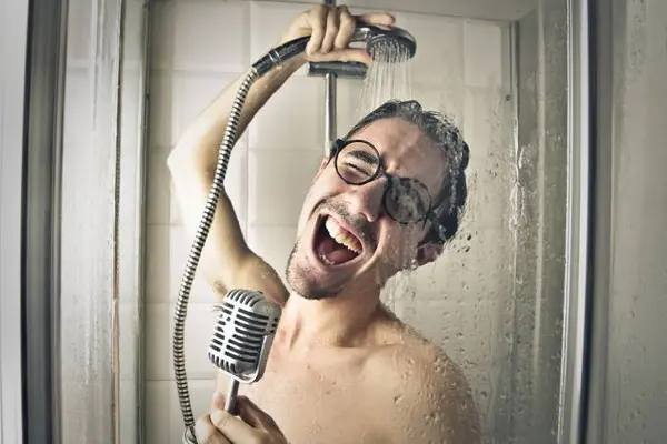 What do you call it when you get bubbles in your mouth while singing in the shower?