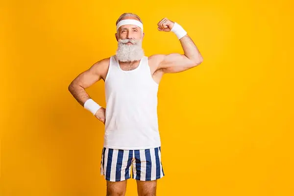 Why did the gym buff read the dictionary?